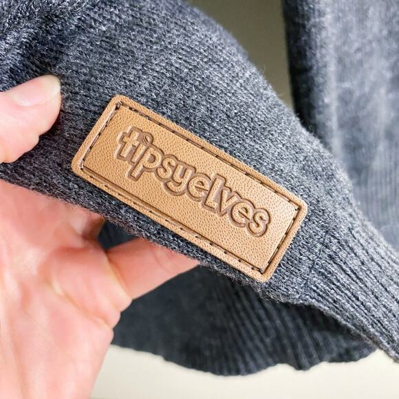 Tipsy Elves Gray Too Lit Light Up Ugly Christmas Sweater Women's Size Large EUC - Picture 5 of 9